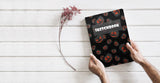 Halloween Sketchbook: Black Scary Halloween Pumpkin Notebook