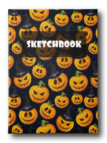Halloween Orange Pumpkins Sketch Pad